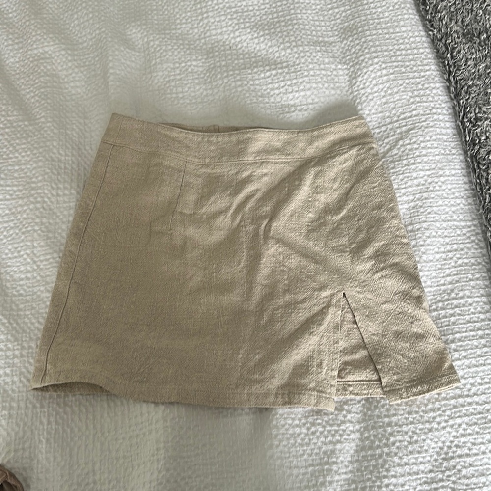 Princess Polly lioness mini skirt in oatmeal
